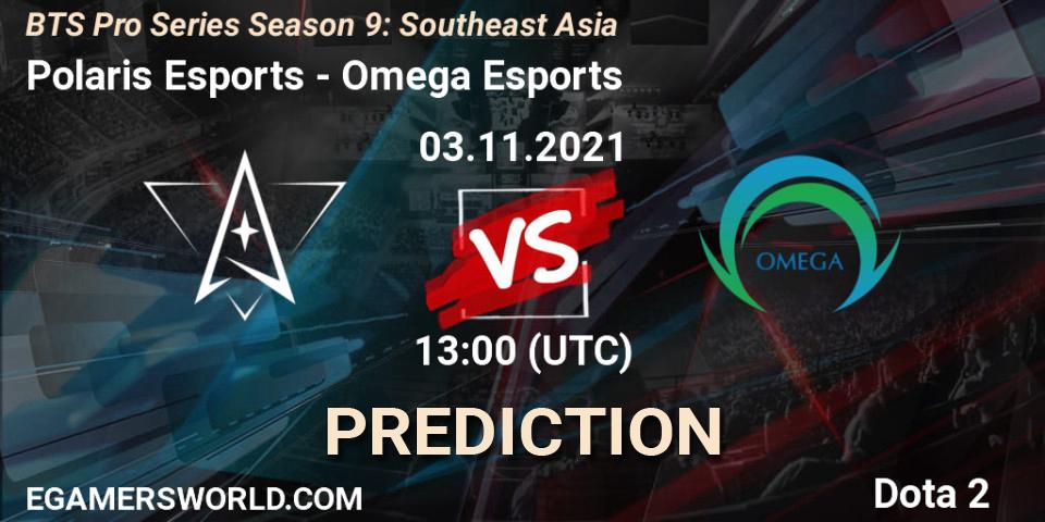Polaris Esports - Omega Esports: Maç tahminleri. 03.11.2021 at 13:20, Dota 2, BTS Pro Series Season 9: Southeast Asia