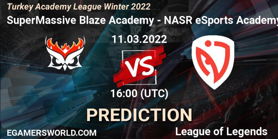SuperMassive Blaze Academy - NASR eSports Academy: Maç tahminleri. 11.03.2022 at 17:00, LoL, Turkey Academy League Winter 2022