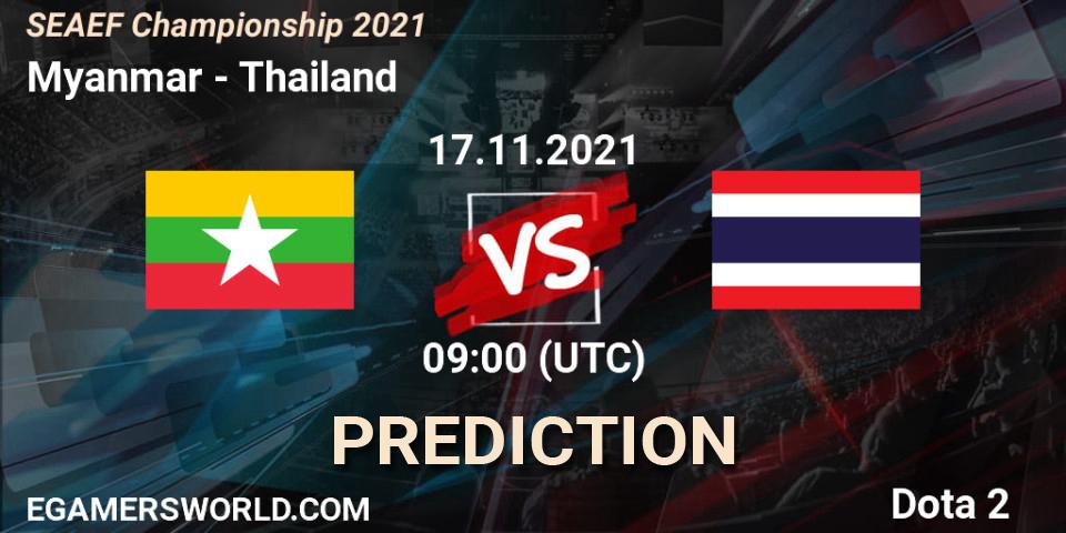 Team Myanmar - Thailand: Maç tahminleri. 17.11.2021 at 08:59, Dota 2, SEAEF Dota2 Championship 2021