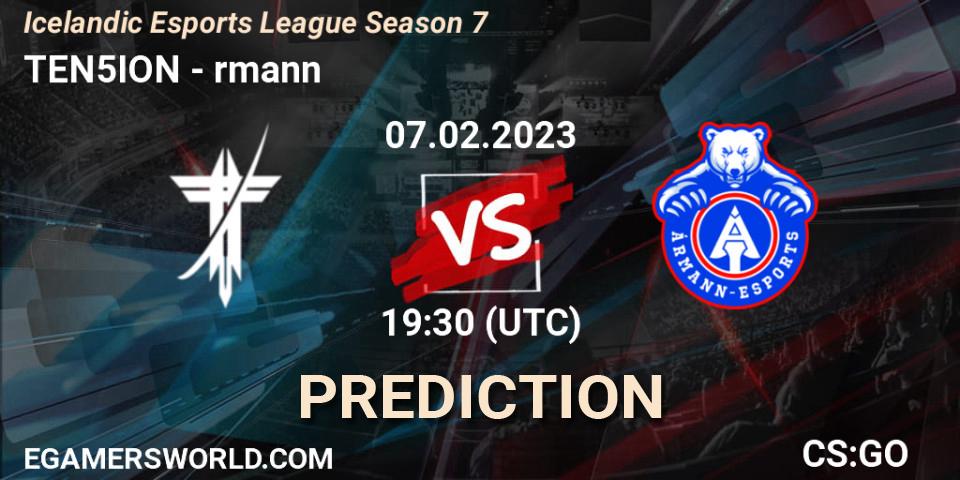 TEN5ION - Ármann: Maç tahminleri. 07.02.23, CS2 (CS:GO), Icelandic Esports League Season 7