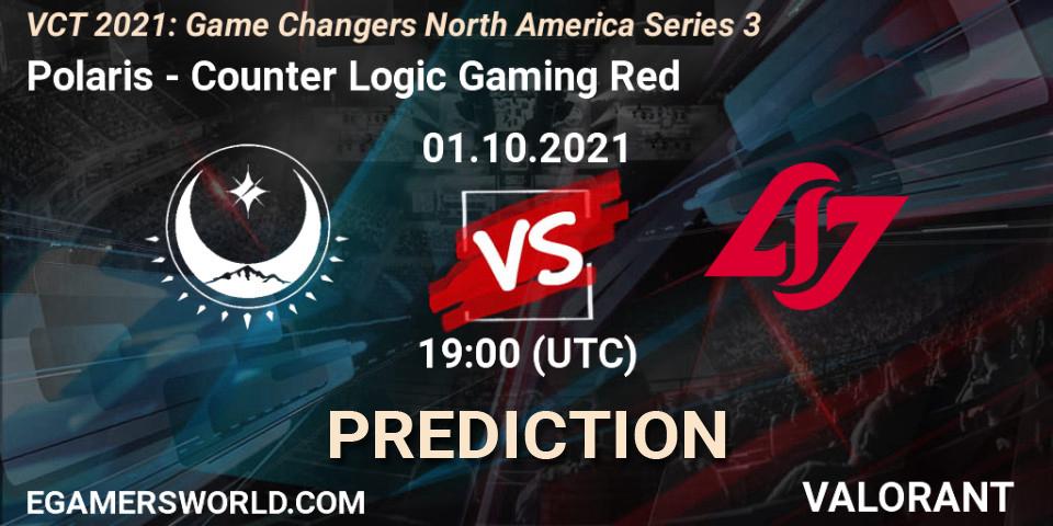 Polaris - Counter Logic Gaming Red: Maç tahminleri. 01.10.2021 at 19:00, VALORANT, VCT 2021: Game Changers North America Series 3