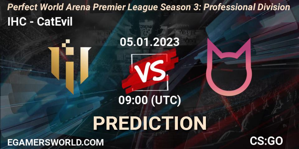 IHC - CatEvil: Maç tahminleri. 05.01.23, CS2 (CS:GO), Perfect World Arena Premier League Season 3: Professional Division
