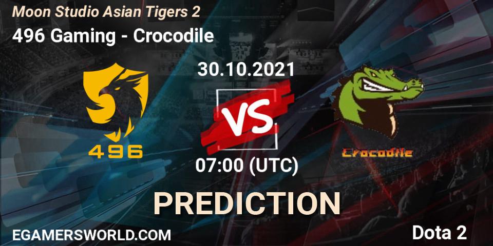 496 Gaming - Crocodile: Maç tahminleri. 30.10.2021 at 07:06, Dota 2, Moon Studio Asian Tigers 2
