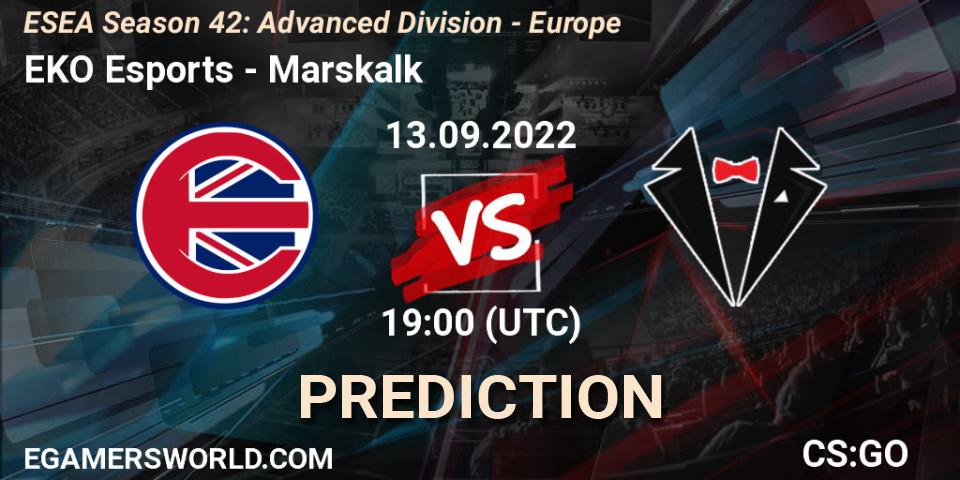 EKO Esports - Marskalk: Maç tahminleri. 13.09.2022 at 19:00, Counter-Strike (CS2), ESEA Season 42: Advanced Division - Europe