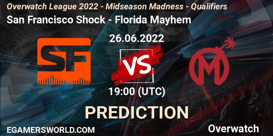 San Francisco Shock - Florida Mayhem: Maç tahminleri. 26.06.2022 at 19:00, Overwatch, Overwatch League 2022 - Midseason Madness - Qualifiers