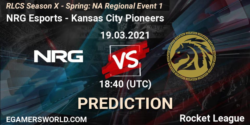 NRG Esports - Kansas City Pioneers: Maç tahminleri. 19.03.2021 at 18:40, Rocket League, RLCS Season X - Spring: NA Regional Event 1