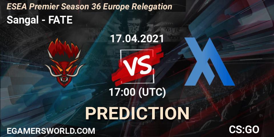 Sangal - FATE: Maç tahminleri. 17.04.2021 at 18:00, Counter-Strike (CS2), ESEA Premier Season 36 Europe Relegation