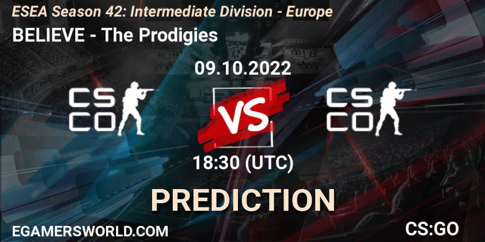 BELIEVE - The Prodigies: Maç tahminleri. 10.10.2022 at 18:00, Counter-Strike (CS2), ESEA Season 42: Intermediate Division - Europe