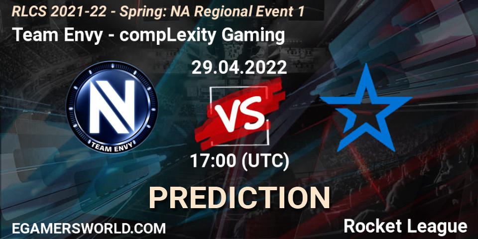 Team Envy - compLexity Gaming: Maç tahminleri. 29.04.22, Rocket League, RLCS 2021-22 - Spring: NA Regional Event 1