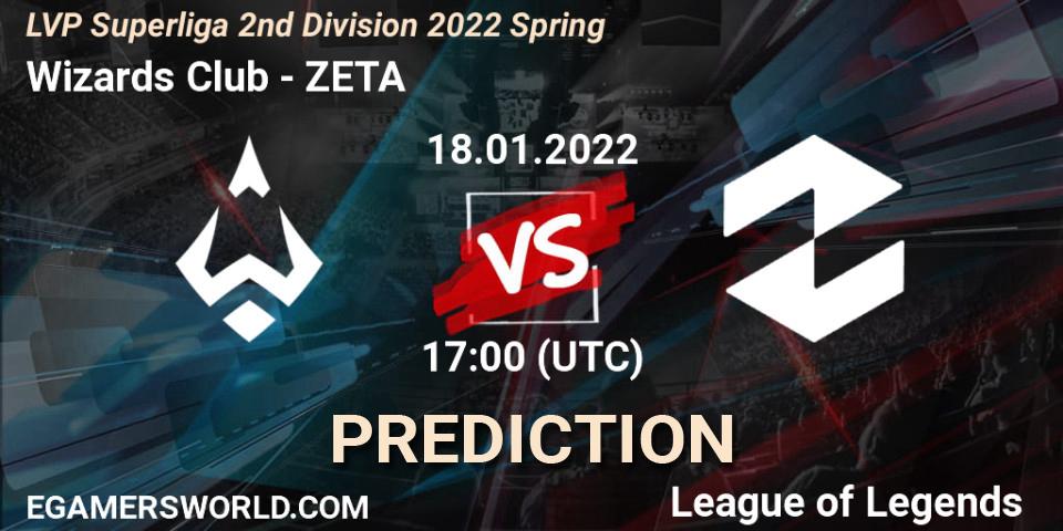 Wizards Club - ZETA: Maç tahminleri. 19.01.22, LoL, LVP Superliga 2nd Division 2022 Spring