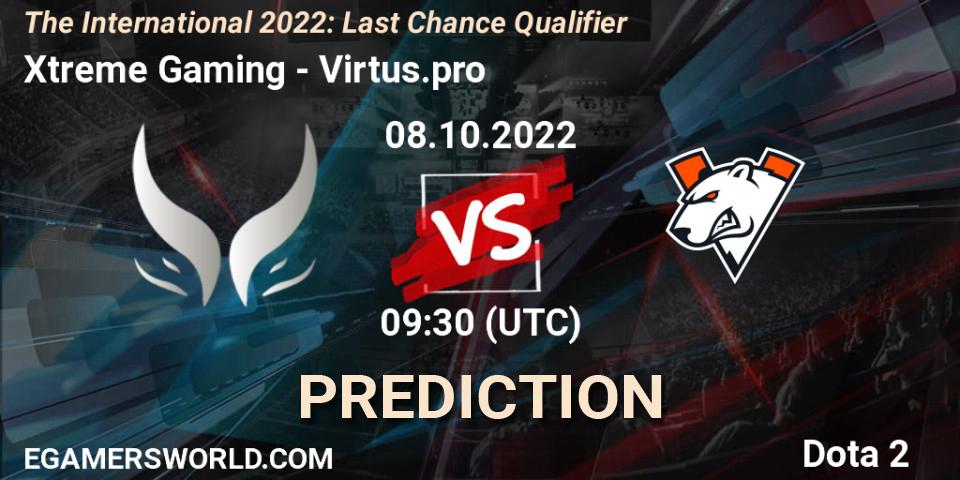 Xtreme Gaming - Virtus.pro: Maç tahminleri. 08.10.2022 at 09:19, Dota 2, The International 2022: Last Chance Qualifier