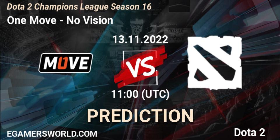 One Move - No Vision: Maç tahminleri. 13.11.2022 at 11:00, Dota 2, Dota 2 Champions League Season 16