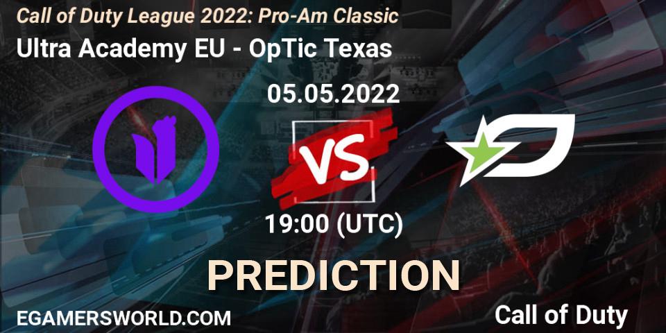 Ultra Academy EU - OpTic Texas: Maç tahminleri. 05.05.22, Call of Duty, Call of Duty League 2022: Pro-Am Classic