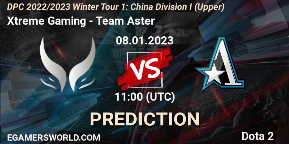 Xtreme Gaming - Team Aster: Maç tahminleri. 08.01.2023 at 11:01, Dota 2, DPC 2022/2023 Winter Tour 1: CN Division I (Upper)
