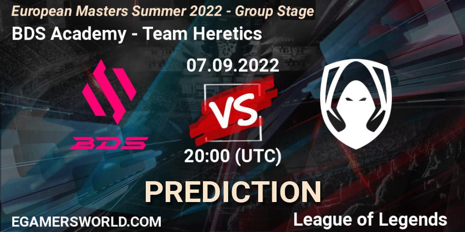 BDS Academy - Team Heretics: Maç tahminleri. 07.09.2022 at 20:00, LoL, European Masters Summer 2022 - Group Stage