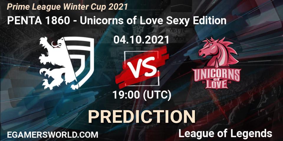 PENTA 1860 - Unicorns of Love Sexy Edition: Maç tahminleri. 04.10.2021 at 19:00, LoL, Prime League Winter Cup 2021