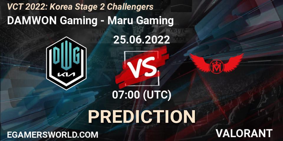 DAMWON Gaming - Maru Gaming: Maç tahminleri. 25.06.2022 at 07:00, VALORANT, VCT 2022: Korea Stage 2 Challengers