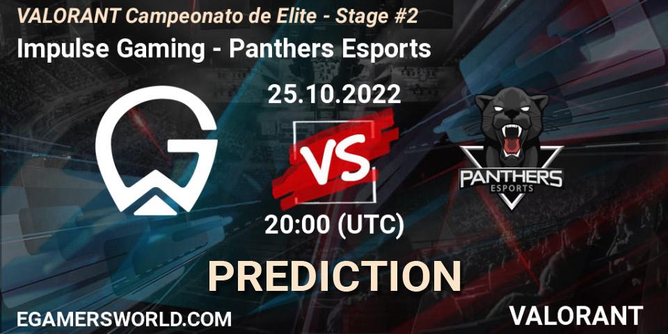 Impulse Gaming - Panthers Esports: Maç tahminleri. 25.10.2022 at 20:15, VALORANT, VALORANT Campeonato de Elite - Stage #2