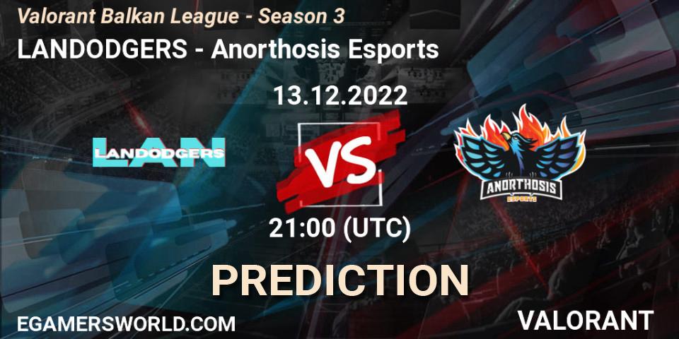 LANDODGERS - Anorthosis Esports: Maç tahminleri. 13.12.22, VALORANT, Valorant Balkan League - Season 3
