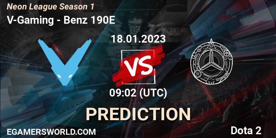 V-Gaming - Benz 190E: Maç tahminleri. 18.01.2023 at 09:02, Dota 2, Neon League Season 1
