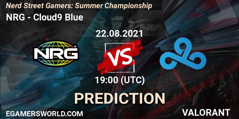 NRG - Cloud9 Blue: Maç tahminleri. 22.08.21, VALORANT, Nerd Street Gamers: Summer Championship
