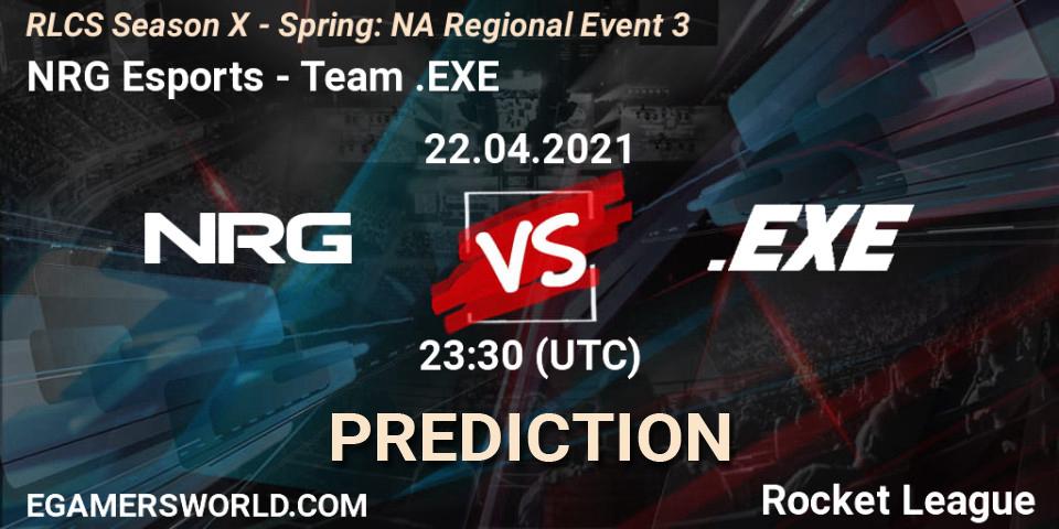 NRG Esports - Team.EXE: Maç tahminleri. 22.04.21, Rocket League, RLCS Season X - Spring: NA Regional Event 3
