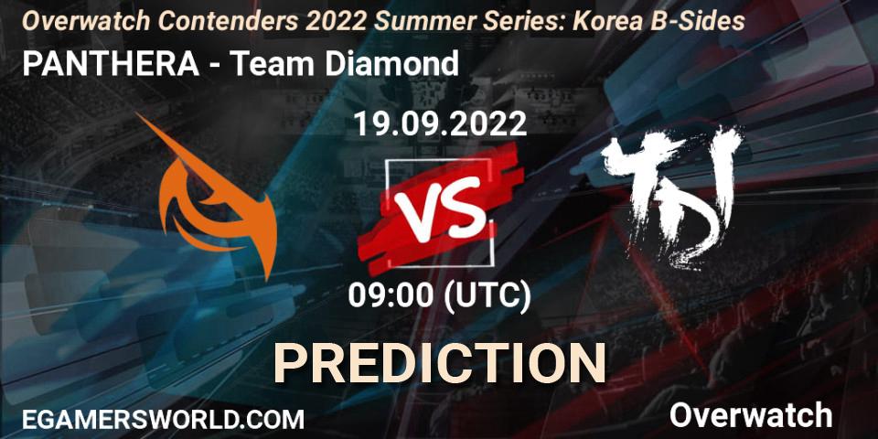 PANTHERA - Team Diamond: Maç tahminleri. 19.09.2022 at 09:00, Overwatch, Overwatch Contenders 2022 Summer Series: Korea B-Sides