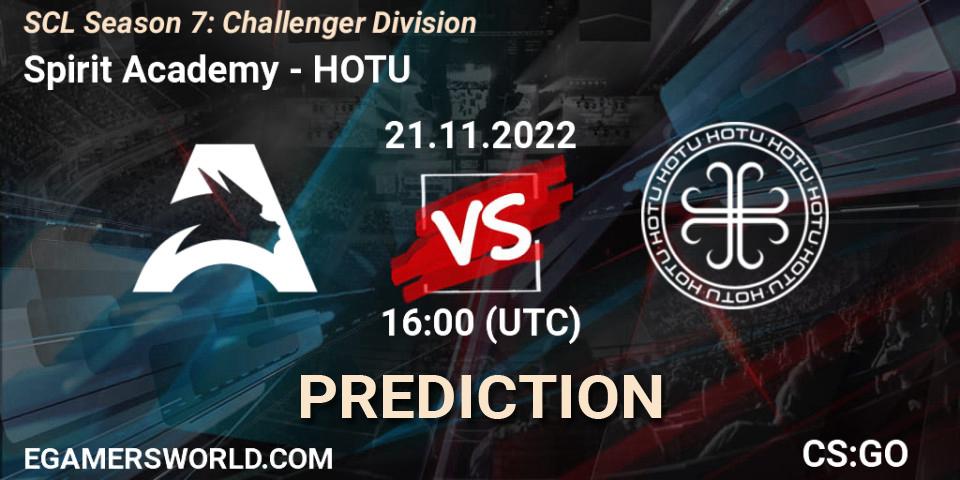 Spirit Academy - HOTU: Maç tahminleri. 23.11.2022 at 11:00, Counter-Strike (CS2), SCL Season 7: Challenger Division