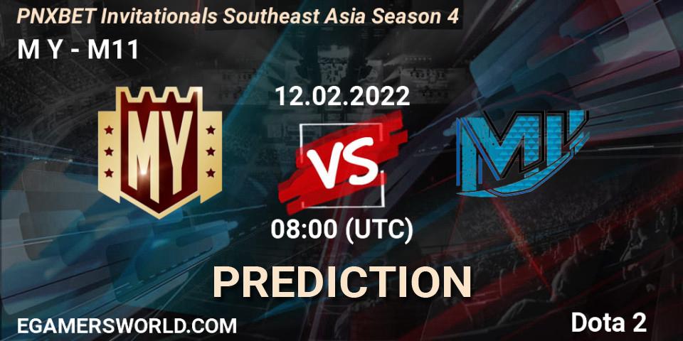 M Y - M11: Maç tahminleri. 12.02.2022 at 08:28, Dota 2, PNXBET Invitationals Southeast Asia Season 4