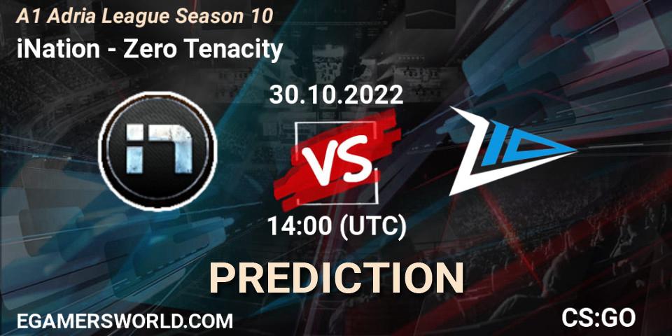 iNation - Zero Tenacity: Maç tahminleri. 30.10.2022 at 15:00, Counter-Strike (CS2), A1 Adria League Season 10