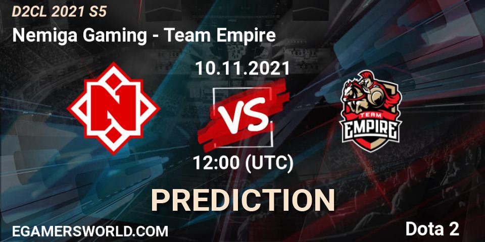 Nemiga Gaming - Team Empire: Maç tahminleri. 10.11.21, Dota 2, Dota 2 Champions League 2021 Season 5
