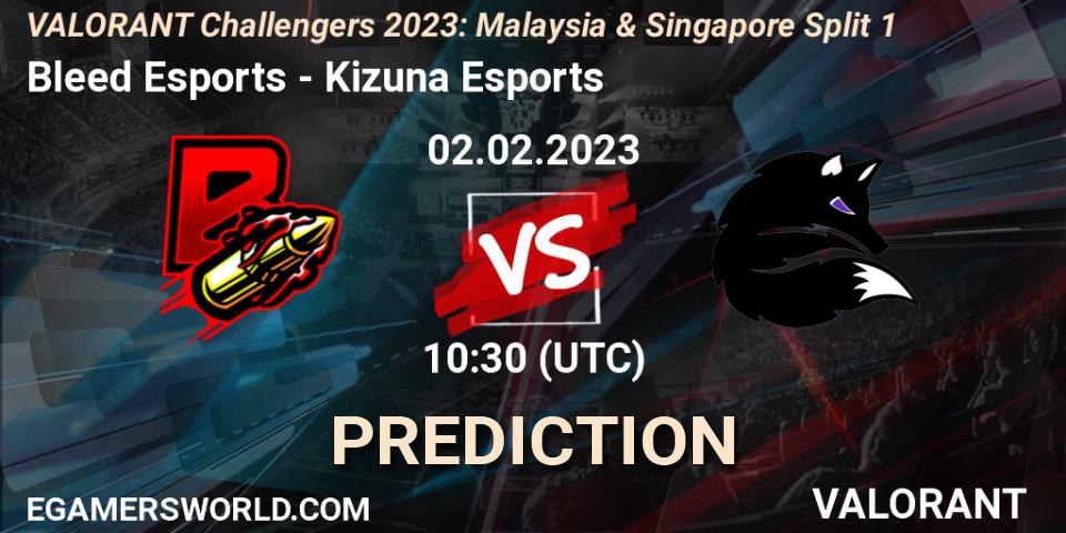 Bleed Esports - Kizuna Esports: Maç tahminleri. 02.02.23, VALORANT, VALORANT Challengers 2023: Malaysia & Singapore Split 1