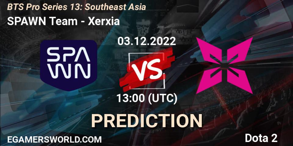 SPAWN Team - Xerxia: Maç tahminleri. 03.12.22, Dota 2, BTS Pro Series 13: Southeast Asia