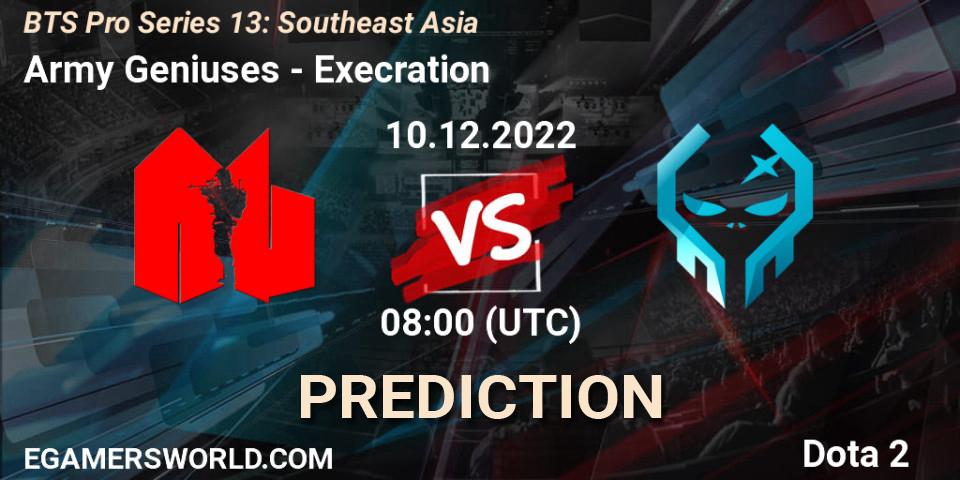 Army Geniuses - Execration: Maç tahminleri. 10.12.2022 at 08:02, Dota 2, BTS Pro Series 13: Southeast Asia