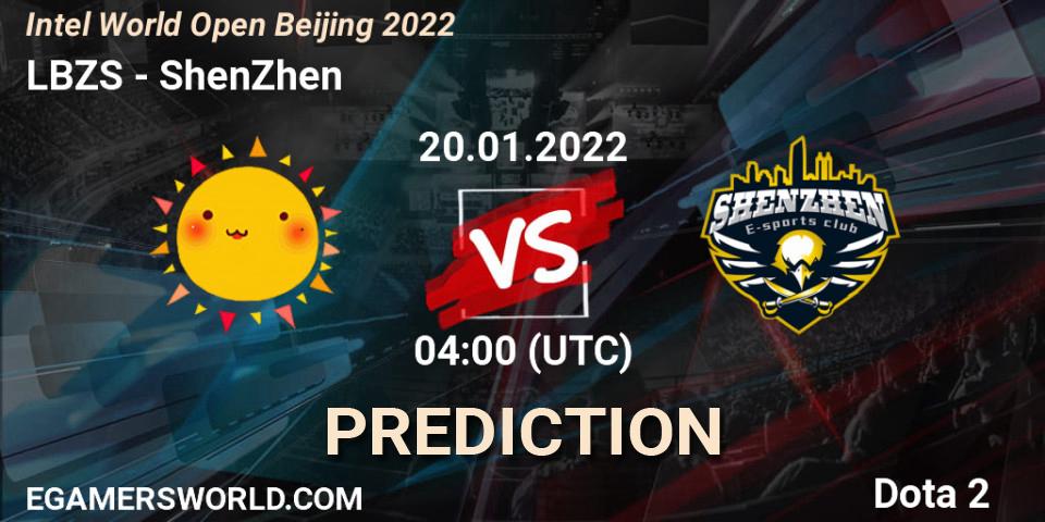LBZS - ShenZhen: Maç tahminleri. 20.01.2022 at 04:00, Dota 2, Intel World Open Beijing 2022
