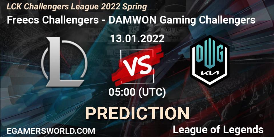 Freecs Challengers - DAMWON Gaming Challengers: Maç tahminleri. 13.01.2022 at 05:00, LoL, LCK Challengers League 2022 Spring