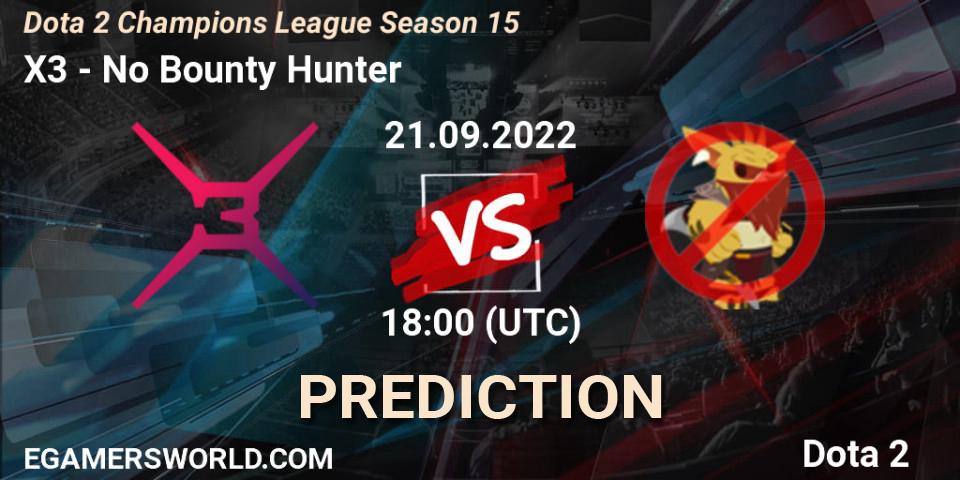 X3 - No Bounty Hunter: Maç tahminleri. 21.09.2022 at 18:59, Dota 2, Dota 2 Champions League Season 15