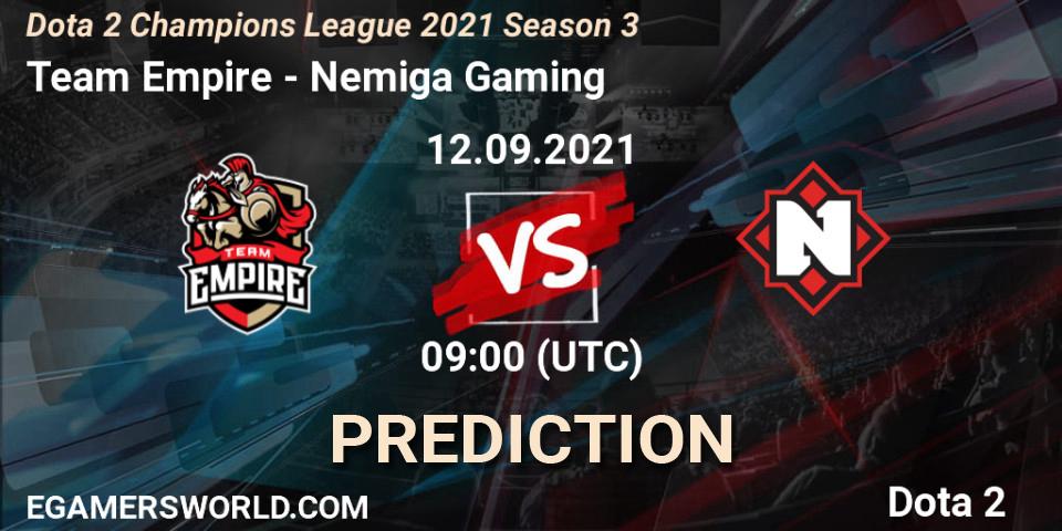 Team Empire - Nemiga Gaming: Maç tahminleri. 12.09.2021 at 08:59, Dota 2, Dota 2 Champions League 2021 Season 3