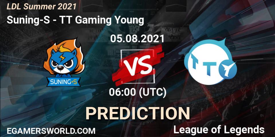 Suning-S - TT Gaming Young: Maç tahminleri. 05.08.2021 at 06:00, LoL, LDL Summer 2021