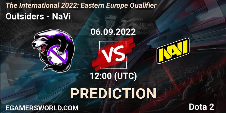 Outsiders - NaVi: Maç tahminleri. 06.09.22, Dota 2, The International 2022: Eastern Europe Qualifier