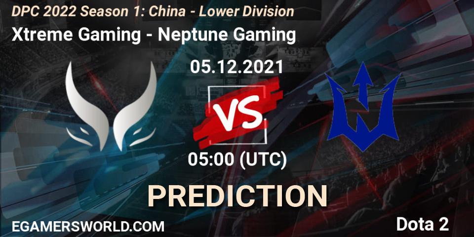 Xtreme Gaming - Neptune Gaming: Maç tahminleri. 05.12.2021 at 05:02, Dota 2, DPC 2022 Season 1: China - Lower Division