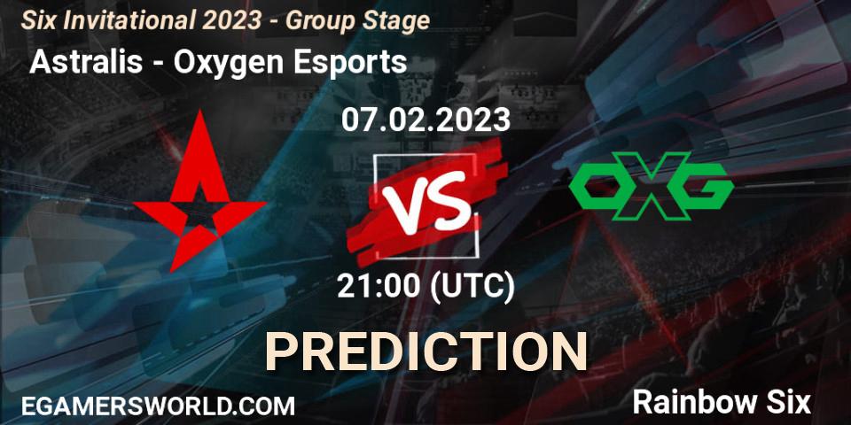  Astralis - Oxygen Esports: Maç tahminleri. 07.02.2023 at 21:15, Rainbow Six, Six Invitational 2023 - Group Stage