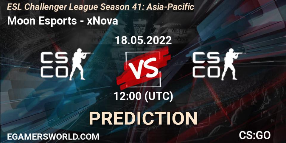 Moon Esports - xNova: Maç tahminleri. 18.05.2022 at 12:00, Counter-Strike (CS2), ESL Challenger League Season 41: Asia-Pacific