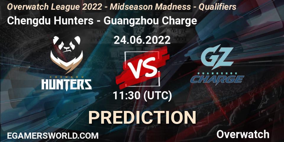 Chengdu Hunters - Guangzhou Charge: Maç tahminleri. 01.07.2022 at 11:30, Overwatch, Overwatch League 2022 - Midseason Madness - Qualifiers