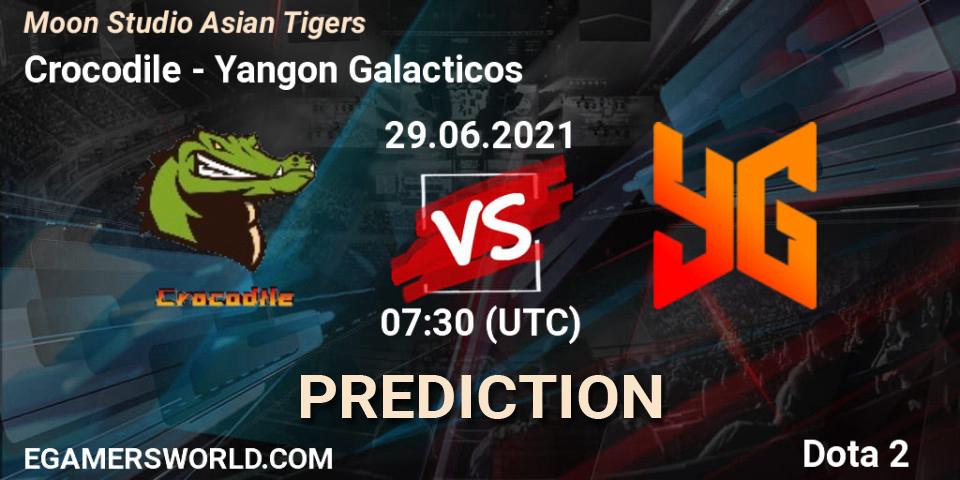 Crocodile - Yangon Galacticos: Maç tahminleri. 29.06.2021 at 07:58, Dota 2, Moon Studio Asian Tigers