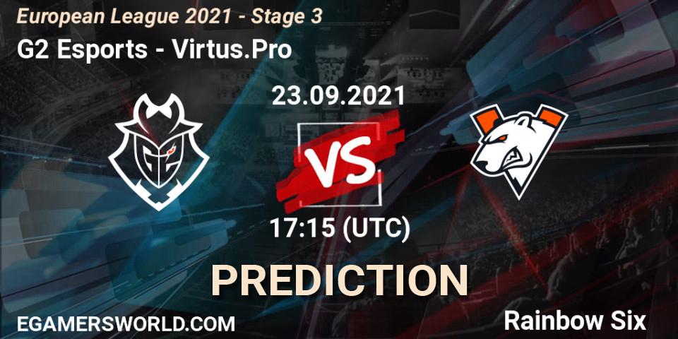 G2 Esports - Virtus.Pro: Maç tahminleri. 23.09.2021 at 17:15, Rainbow Six, European League 2021 - Stage 3