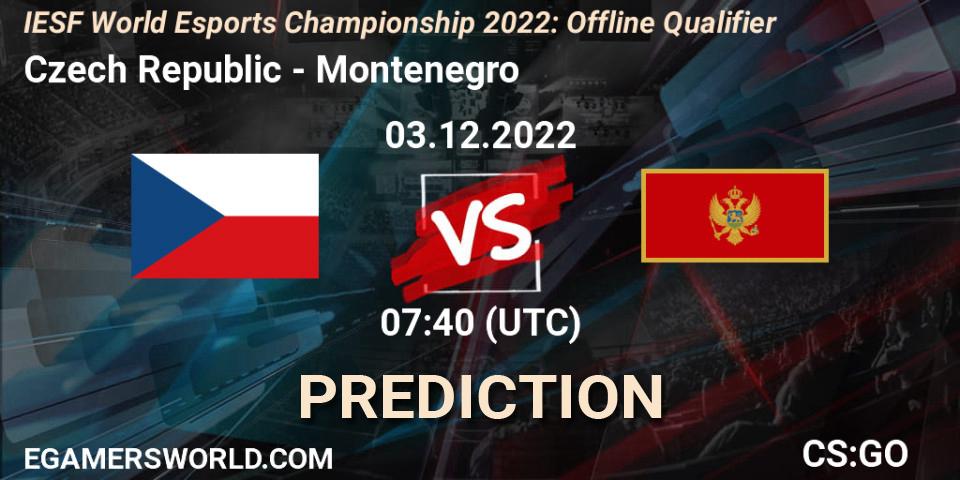 Czech Republic - Montenegro: Maç tahminleri. 03.12.2022 at 10:15, Counter-Strike (CS2), IESF World Esports Championship 2022: Offline Qualifier