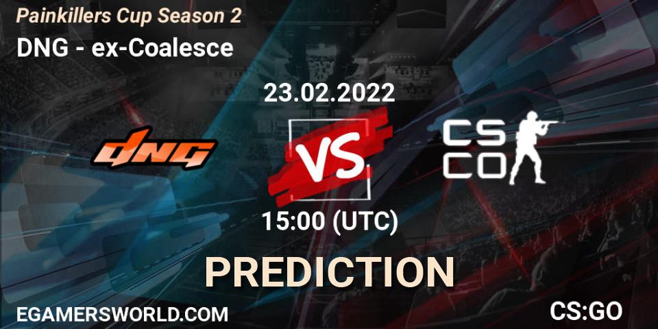 DNG - ex-Coalesce: Maç tahminleri. 23.02.2022 at 15:00, Counter-Strike (CS2), Painkillers Cup Season 2