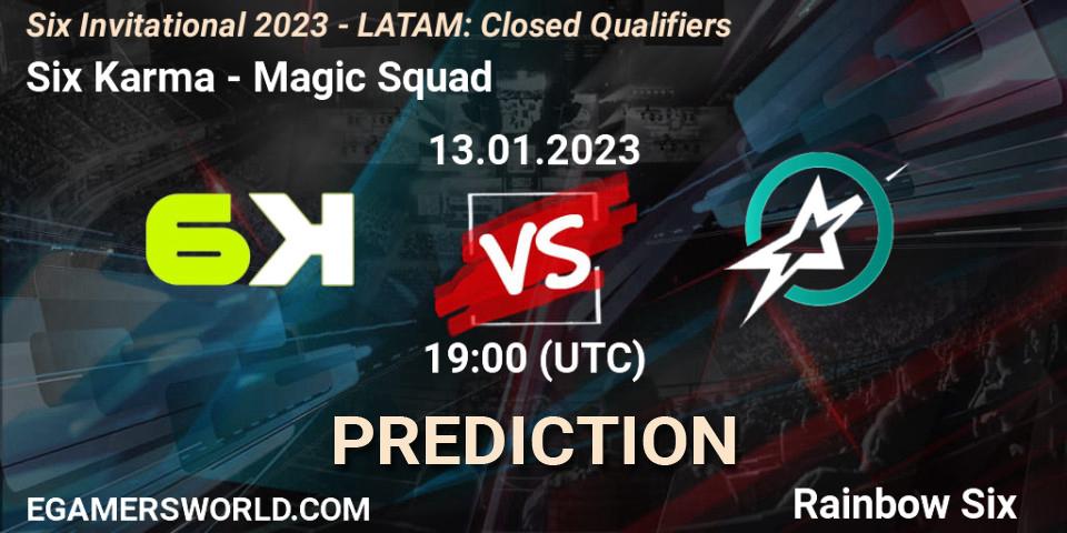 Six Karma - Magic Squad: Maç tahminleri. 13.01.23, Rainbow Six, Six Invitational 2023 - LATAM: Closed Qualifiers