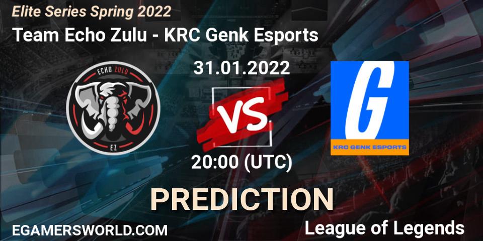 Team Echo Zulu - KRC Genk Esports: Maç tahminleri. 31.01.2022 at 20:00, LoL, Elite Series Spring 2022
